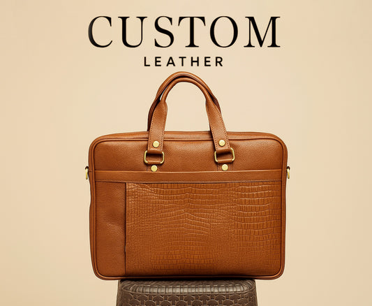 Premium Custom Leather Laptop Bag