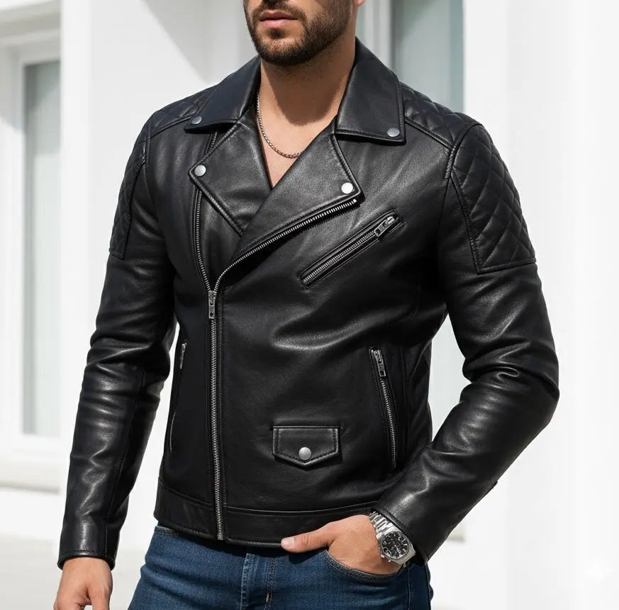 Asphalt Biker Jacket Custom Leathers