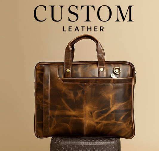 Vintage Brown Leather Office Bag