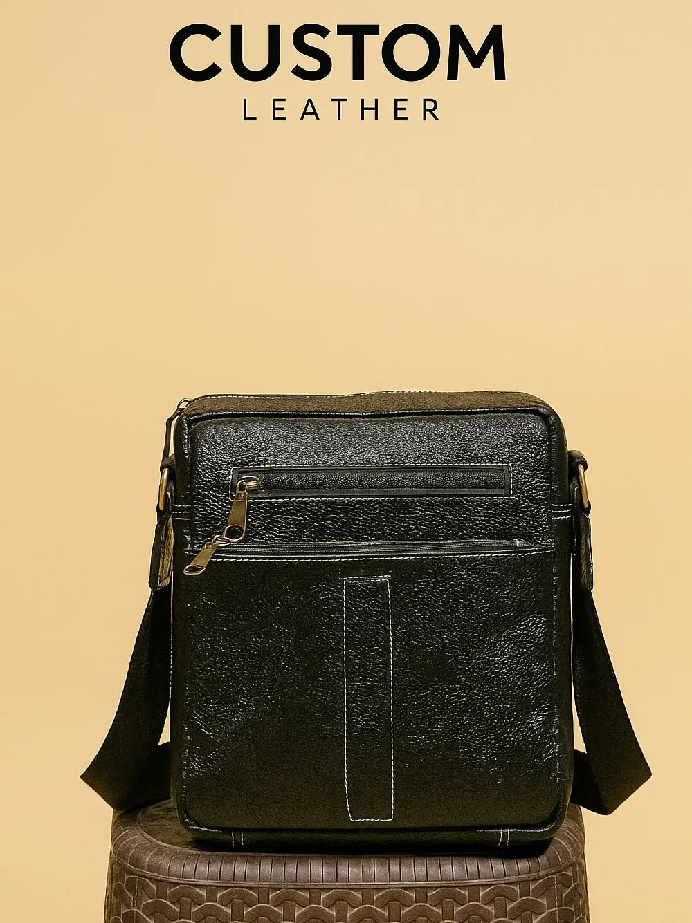 Girls' camera sling in beige