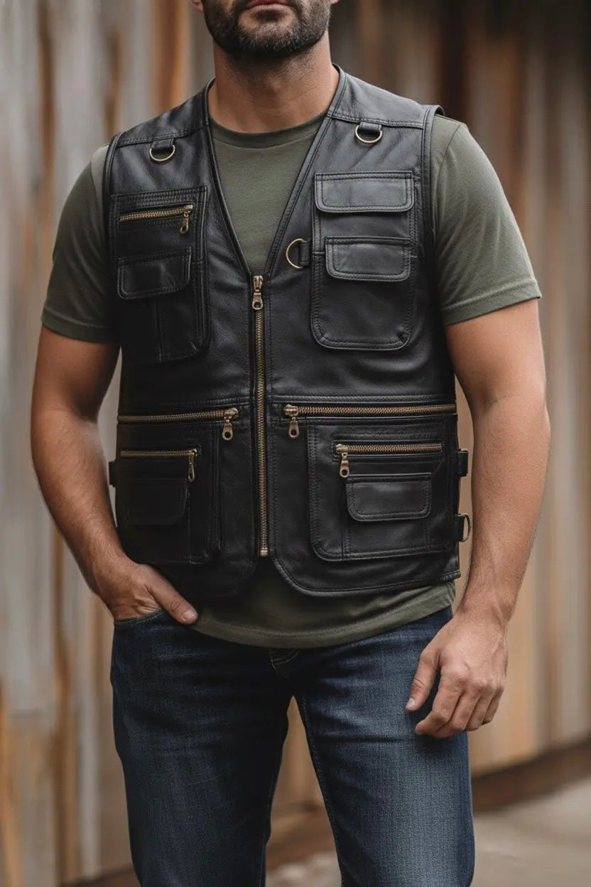 Vellum Vest Custom Leathers