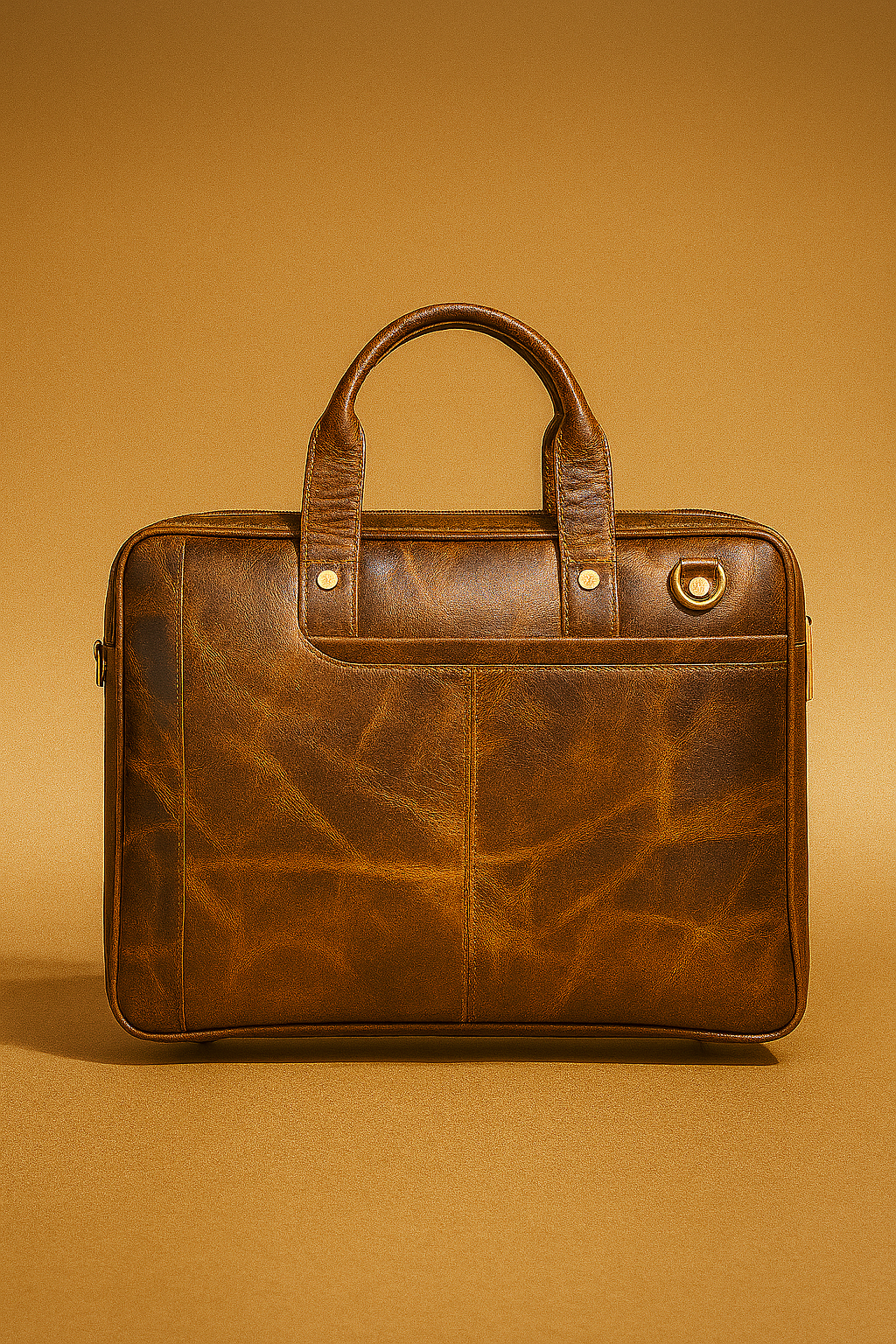 Vintage Brown Leather Laptop Bag