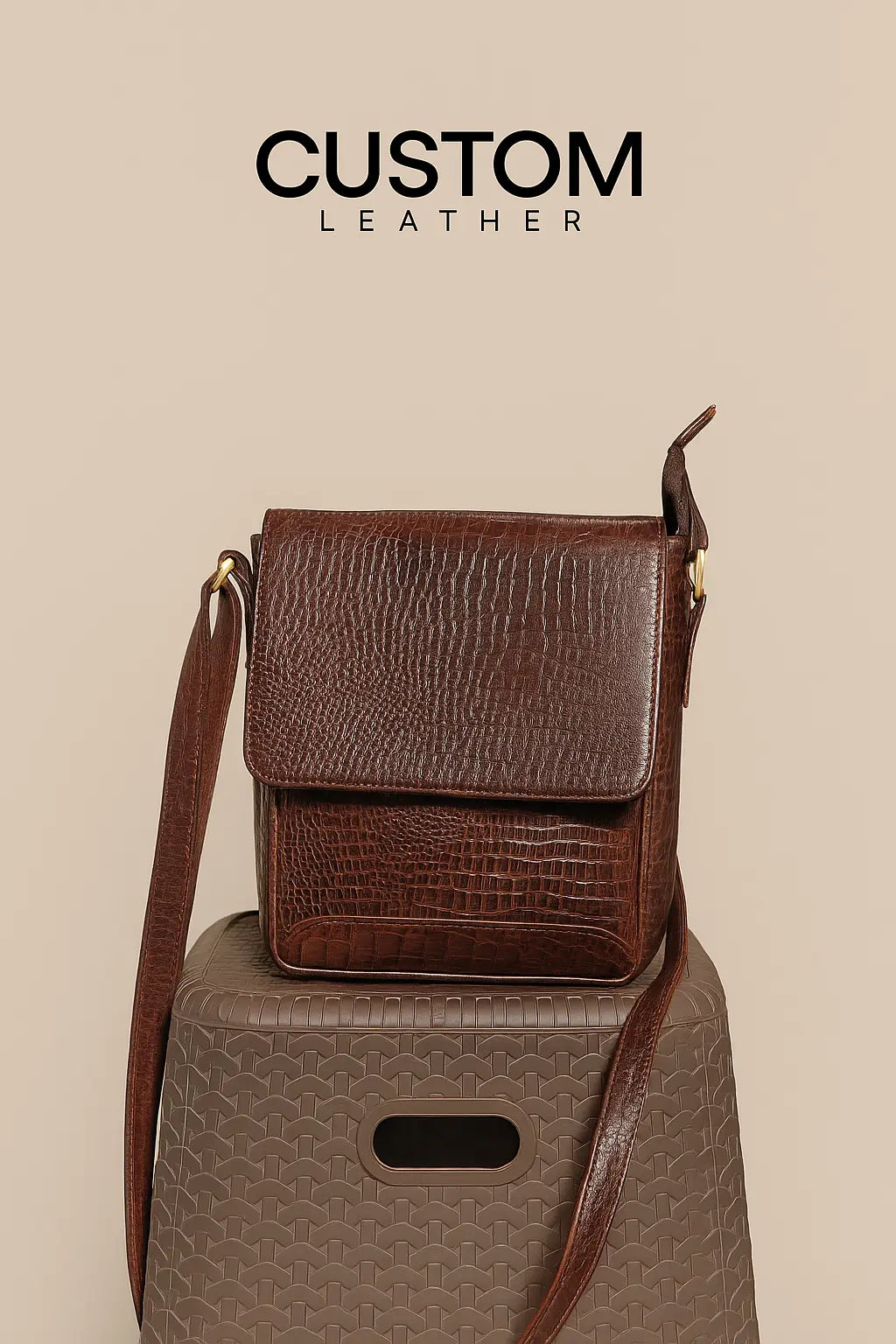 Girls' mini crossbody in beige