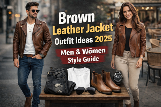 Brown Leather Jacket Outfit Ideas 2026— Men & Women