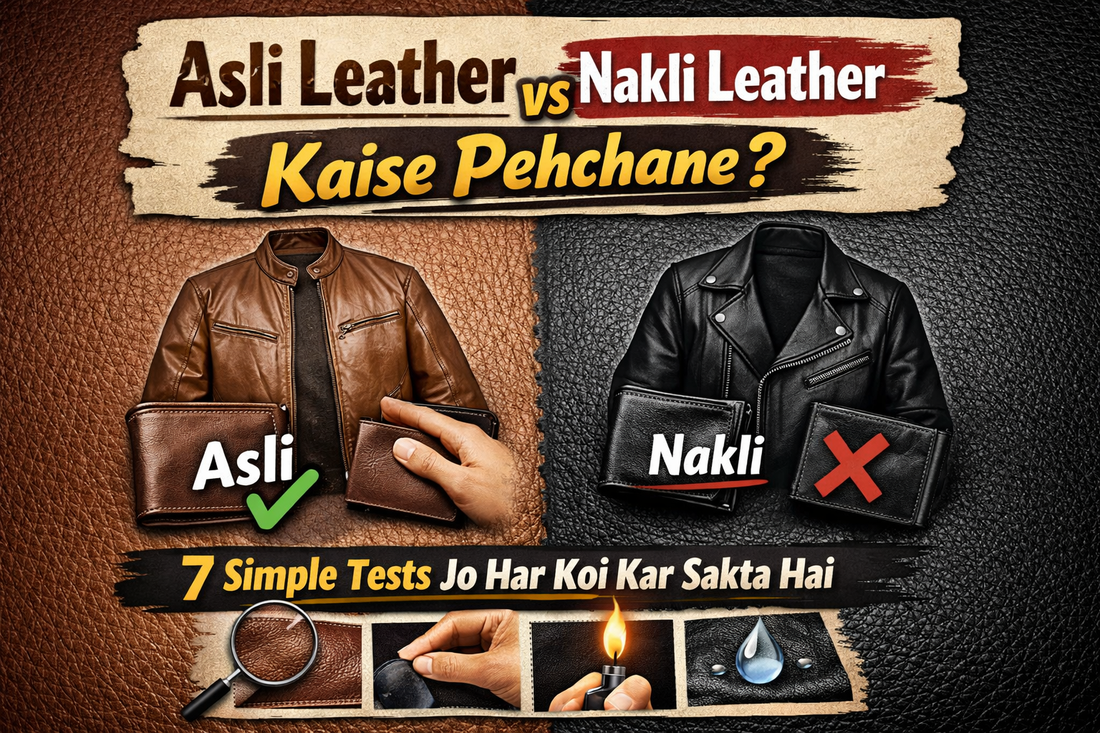 Asli Leather vs Nakli Leather — Kaise Pehchane? 7 Simple Tests Jo Har Koi Kar Sakta Hai