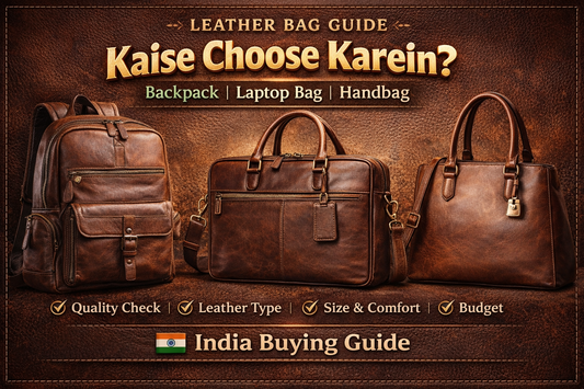 Leather Bag Kaise Choose Karein — Backpack, Laptop Bag, Handbag Guide India