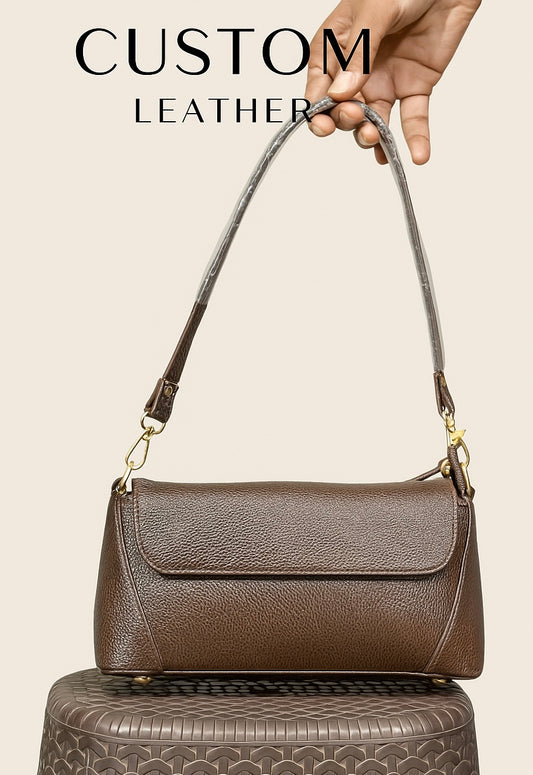 Elegant Brown Leather Sling Bag