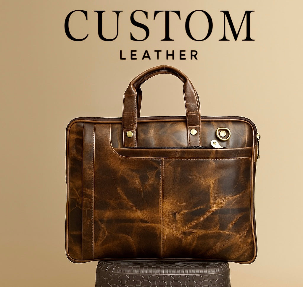 Vintage Brown Leather Office Bag