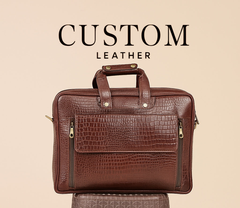 Classic Brown Leather Laptop Bag