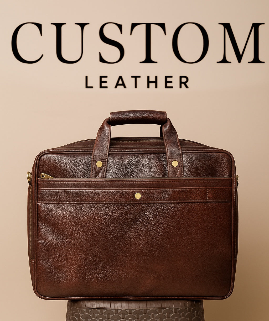 Classic Brown Leather Laptop Bag