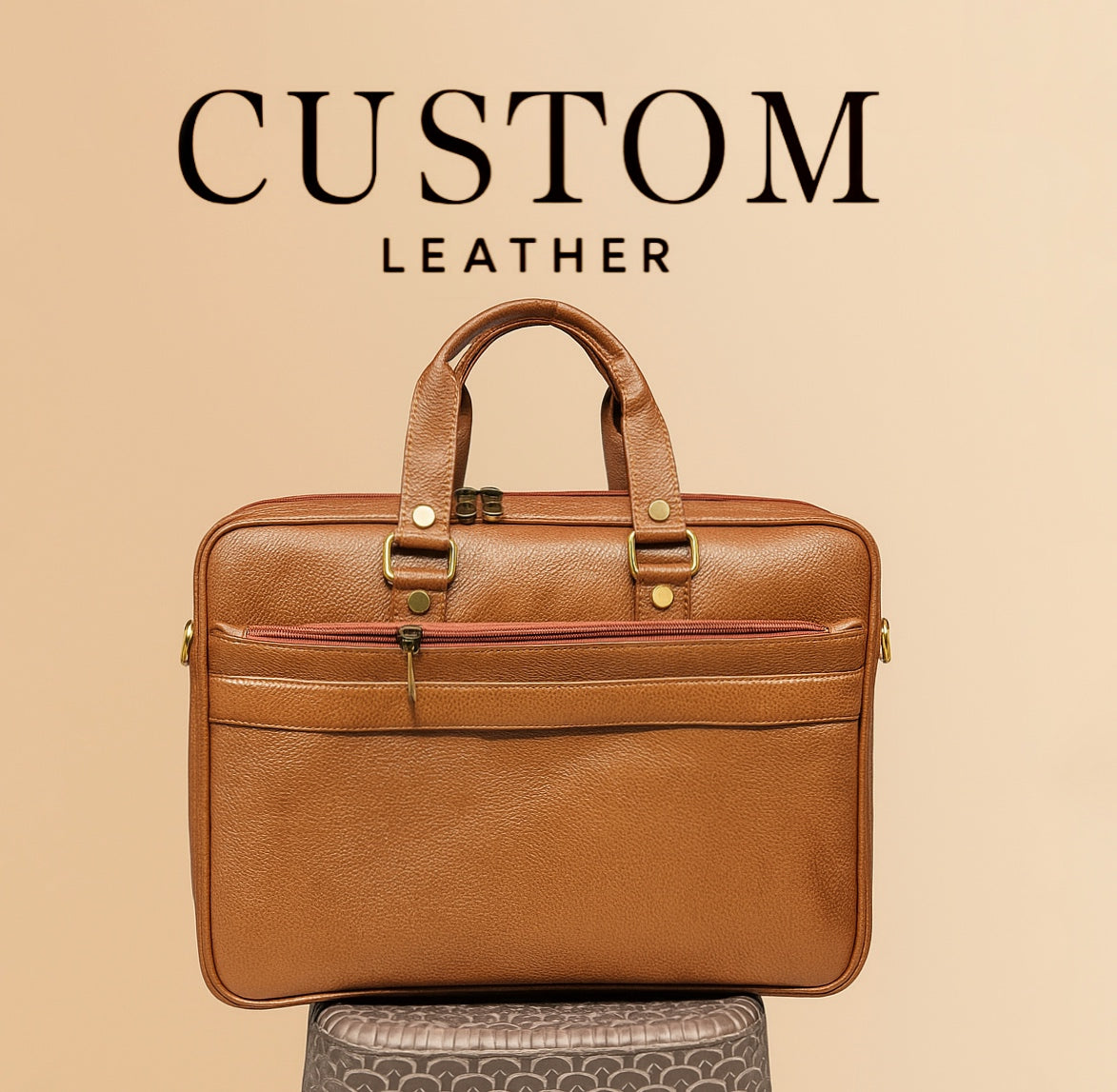 Classic Tan Leather Office Bag