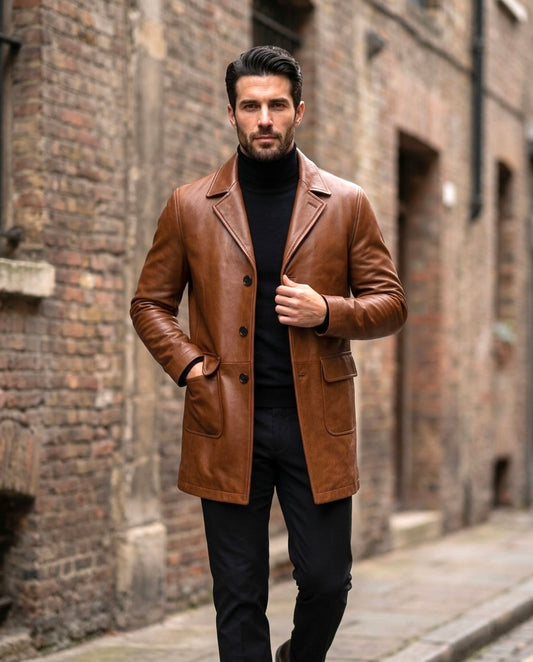 Boston Heritage Long Leather Coat