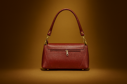 Chic Maroon Leather Sling Bag