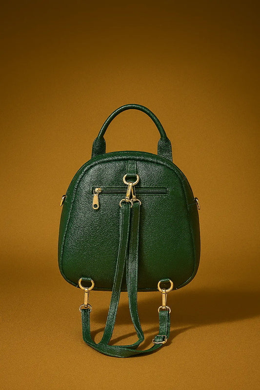 Emerald Green Croc-Texture Mini Backpack Custom Leathers