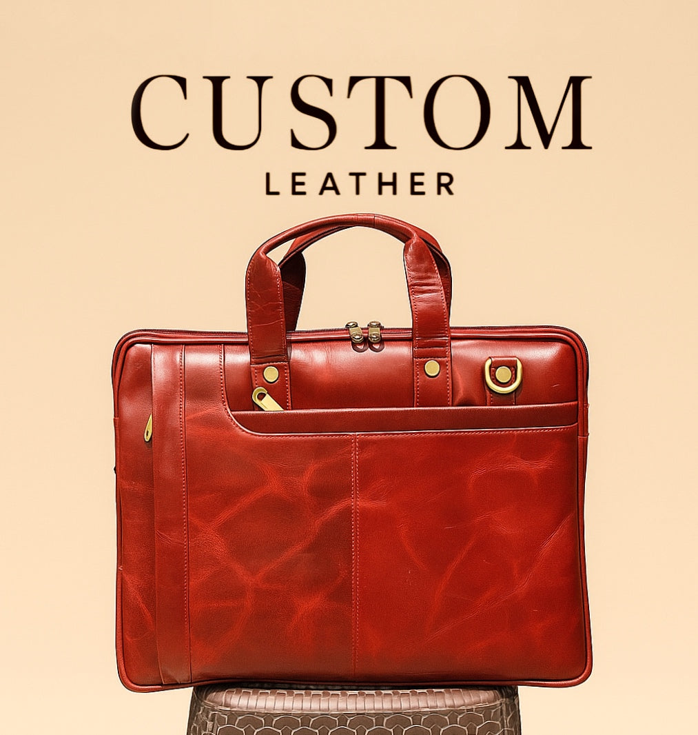Red Leather Office Bag